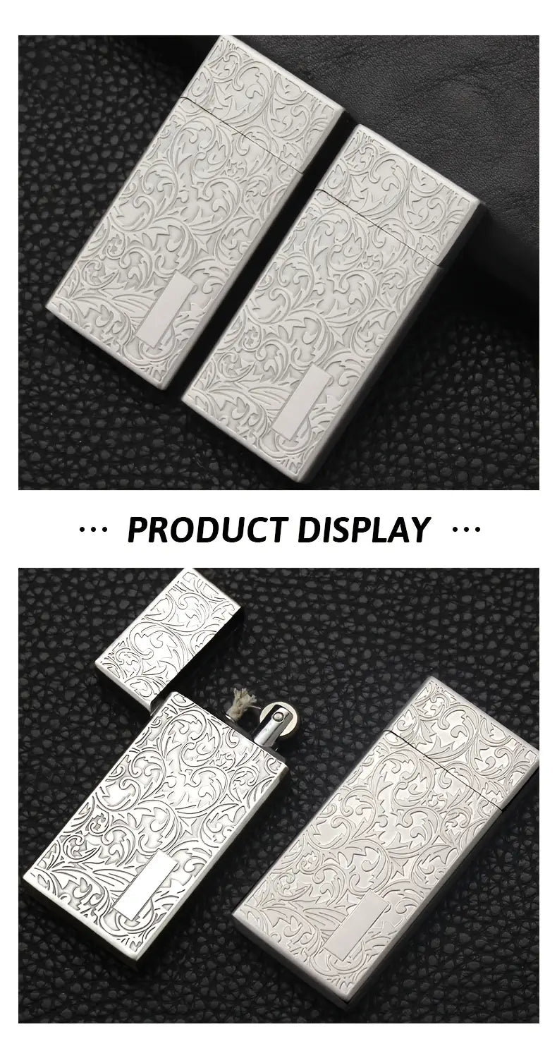 Elegant Vintage-Style Metal Kerosene Lighter