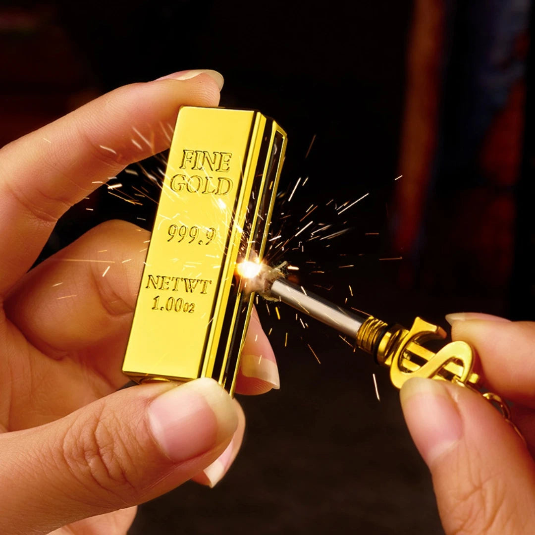 Windproof Permanent Lighter reative Golden Bar Small Match Stick