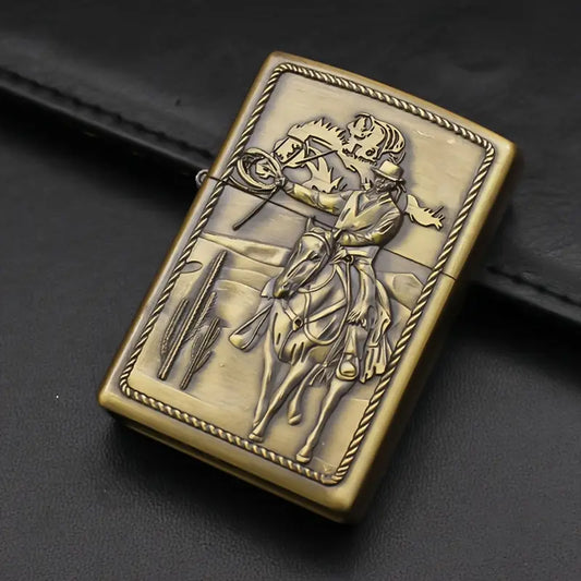 Creative Western Cowboy Totem Kerosene Lighter