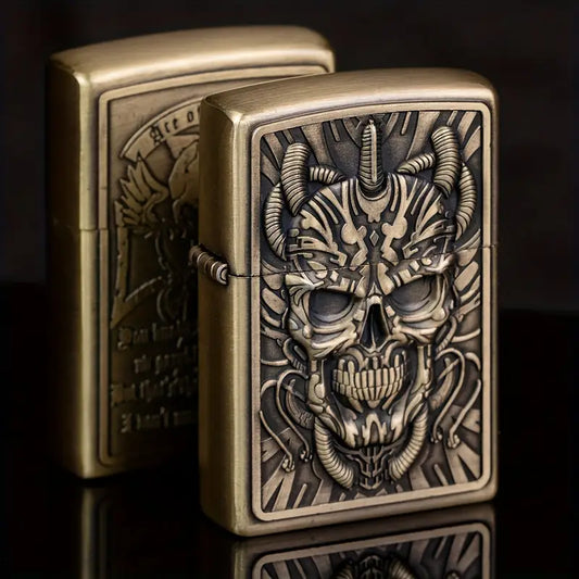 Yaesina Classic Skull-Shaped Pocket Lighter