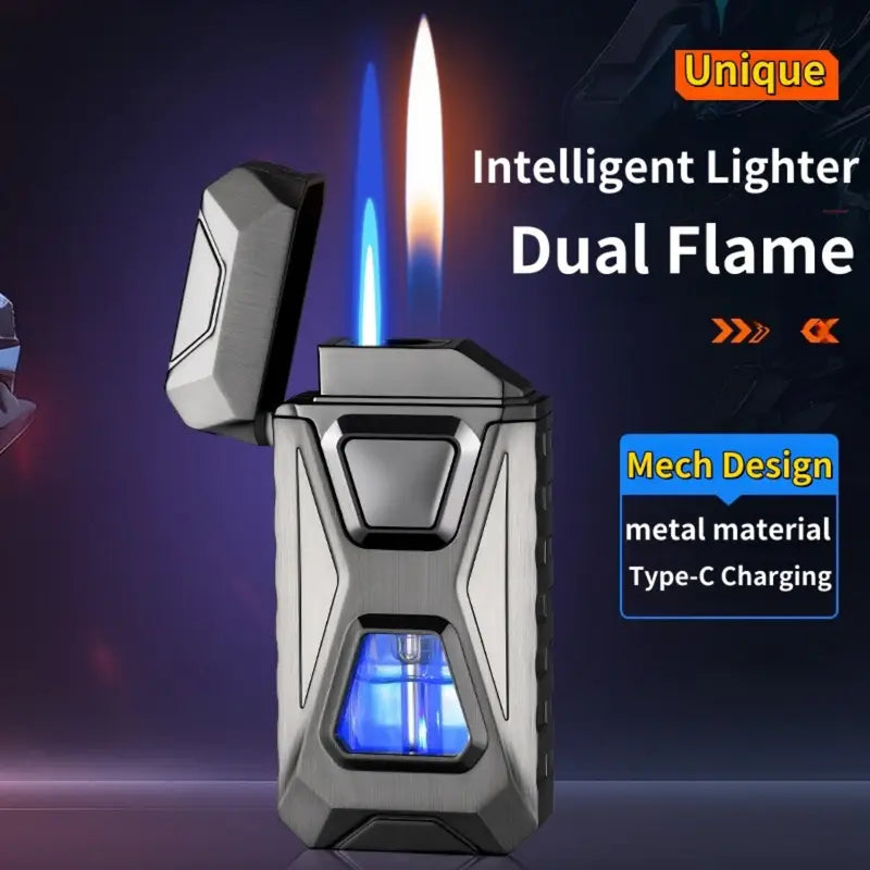 Stainless Steel USB Rechargeable Lighter with Voice Control