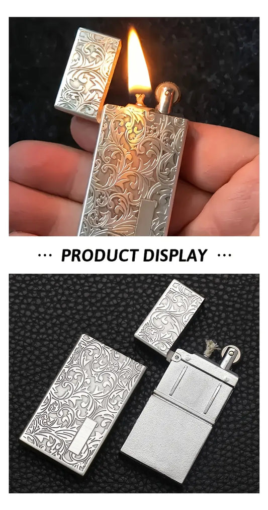 Elegant Vintage-Style Metal Kerosene Lighter