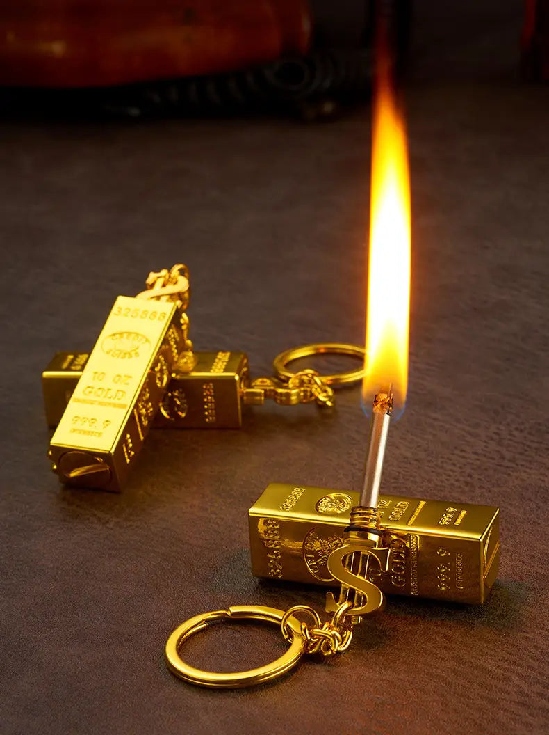 Windproof Permanent Lighter reative Golden Bar Small Match Stick