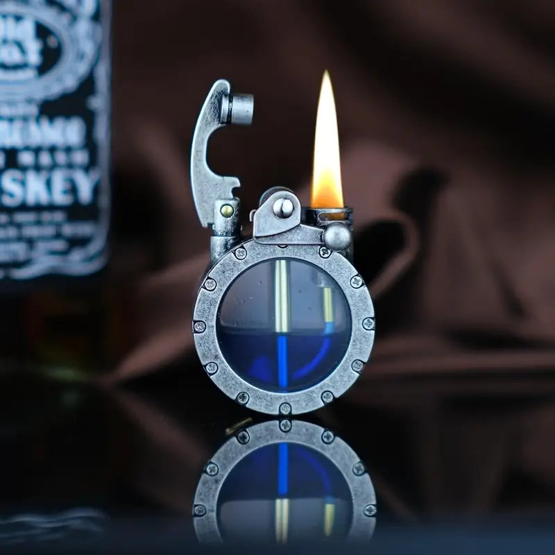 Vintage Steampunk With Visible Gas Tank Lighterxv