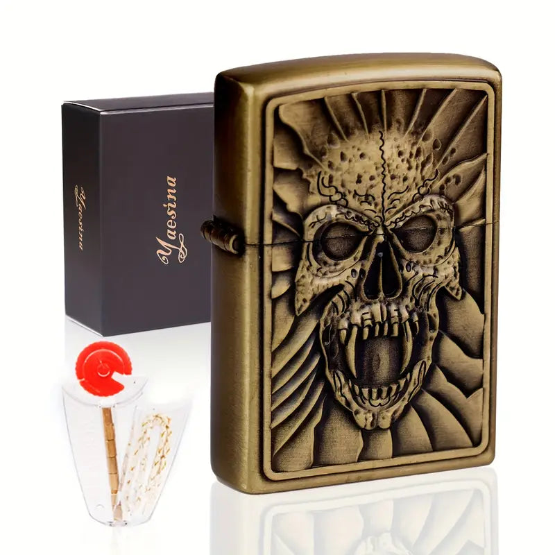 Yaesina Classic Skull-Shaped Pocket Lighter