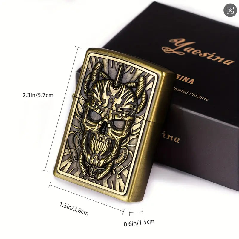Yaesina Classic Skull-Shaped Pocket Lighter