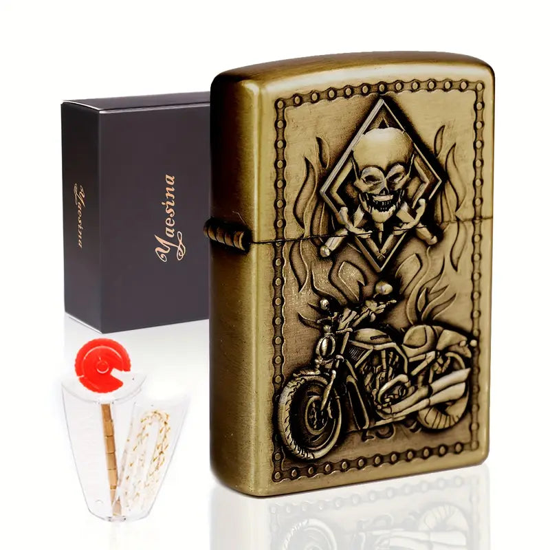 Yaesina Classic Skull-Shaped Pocket Lighter