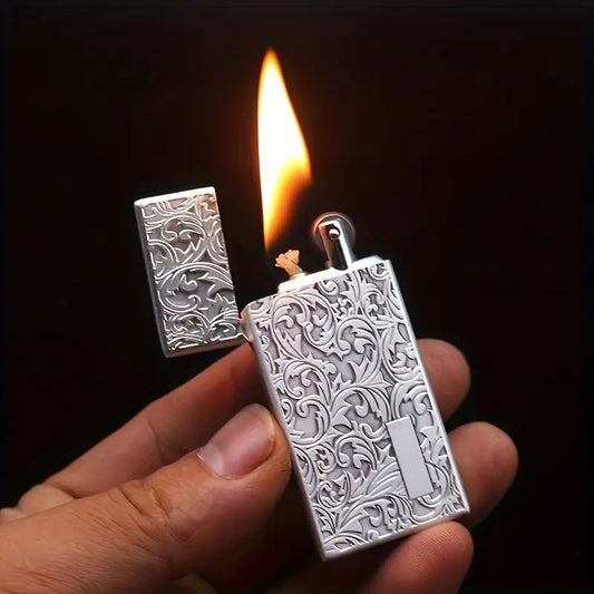 Elegant Vintage-Style Metal Kerosene Lighter