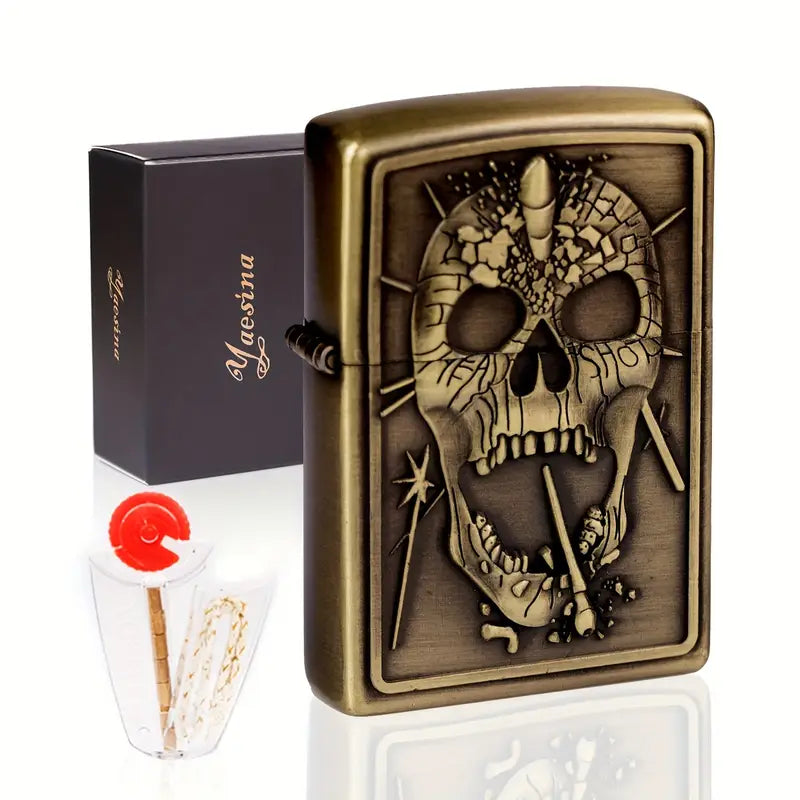 Yaesina Classic Skull-Shaped Pocket Lighter