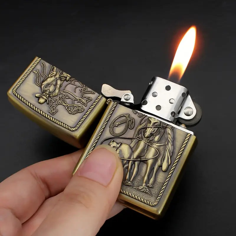 Creative Western Cowboy Totem Kerosene Lighter