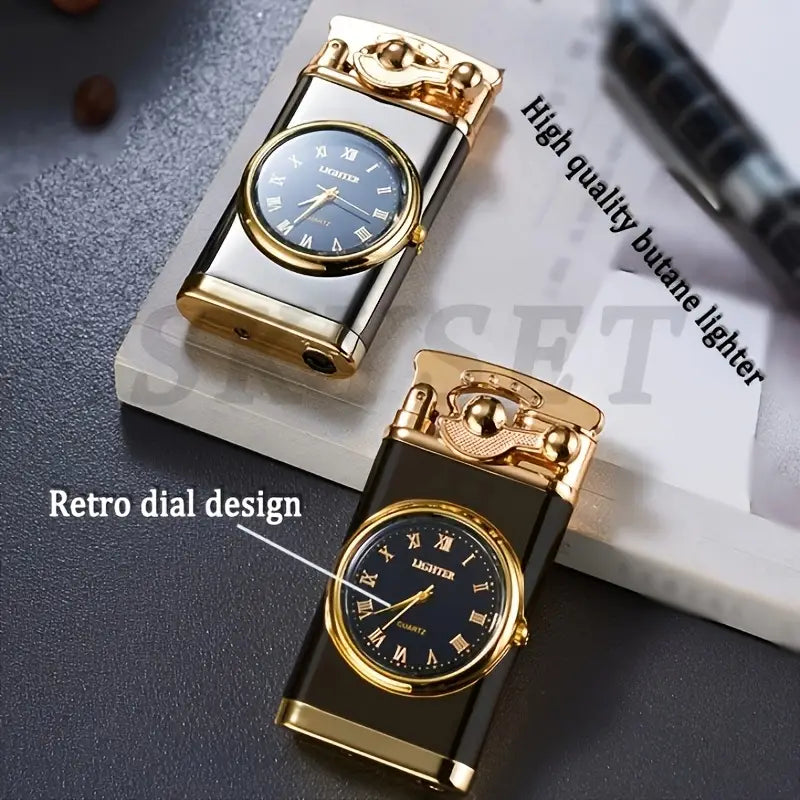 Butane lighter, dual flame lighter, vintage genuine dial lighter