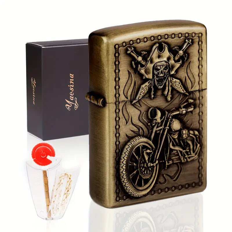 Yaesina Classic Skull-Shaped Pocket Lighter