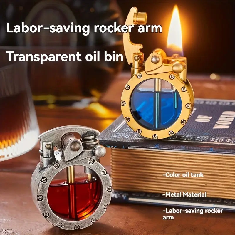 Vintage Steampunk With Visible Gas Tank Lighterxv