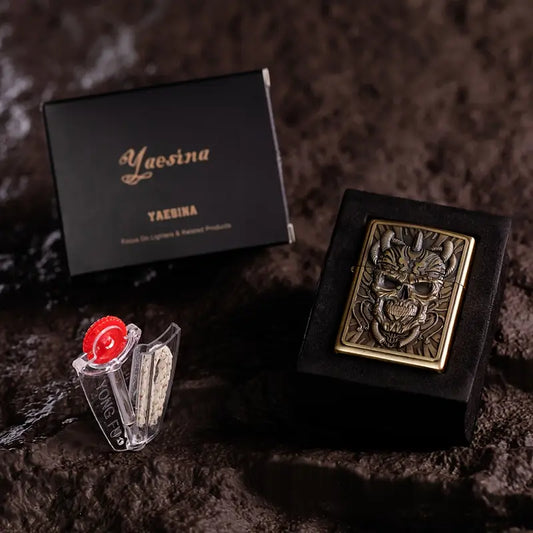 Yaesina Classic Skull-Shaped Pocket Lighter